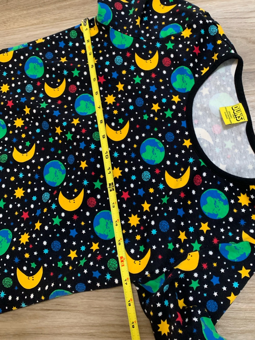 DUNS Sweden Organic Cotton Celestial Mother Earth Shirt Long Sleeve Tee WOMEN L - Picture 8 of 8